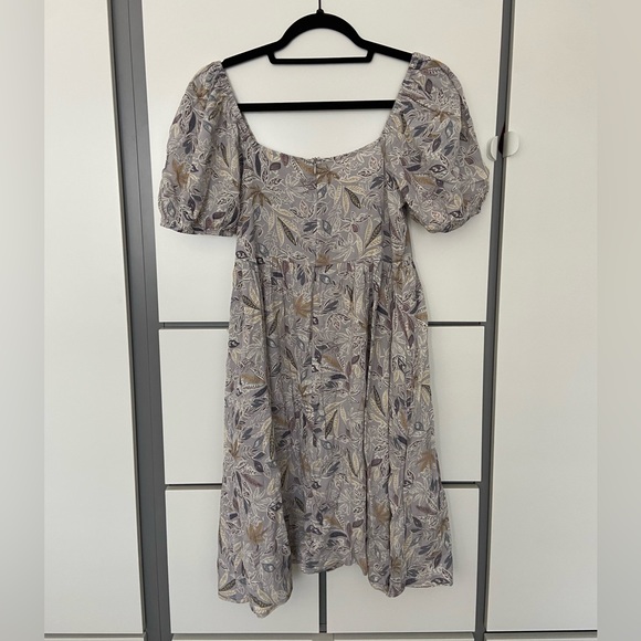 PinkBlush - Grey Floral Sweetheart Neck Maternity Dress - Size S - Picture 2 of 4